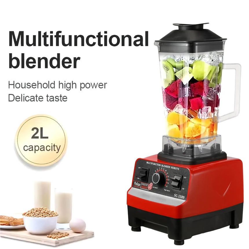 2000W2-in-1 Durable Blender Fixed Blender Suitable for Food Processing Machines Ice Cream smoothies Suitable for Kitchen Juicers