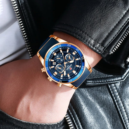 REWARD New Sport Watches for Men Fashion Stainless Steel Quartz Watches Waterproof Chronograph Wrist Watches Male
