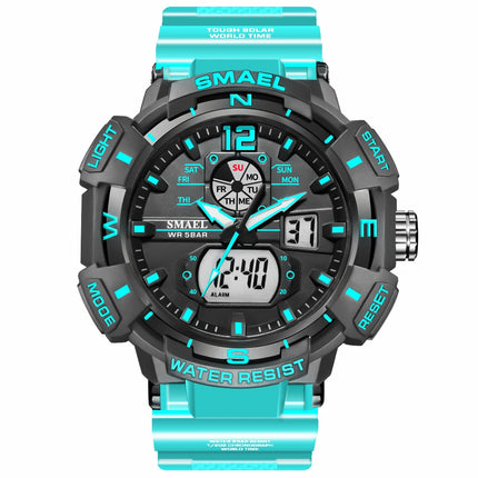 Sport Watch SMAEL Waterproof Watches Quartz Movement Digital LED Back Light Stopwatch Alarm Clock 8045 Men's Watches Military