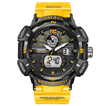 Sport Watch SMAEL Waterproof Watches Quartz Movement Digital LED Back Light Stopwatch Alarm Clock 8045 Men's Watches Military