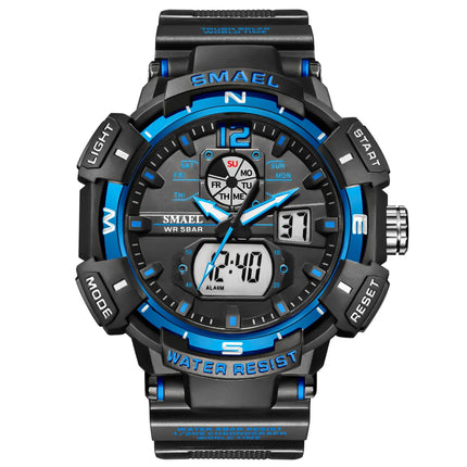 Sport Watch SMAEL Waterproof Watches Quartz Movement Digital LED Back Light Stopwatch Alarm Clock 8045 Men's Watches Military
