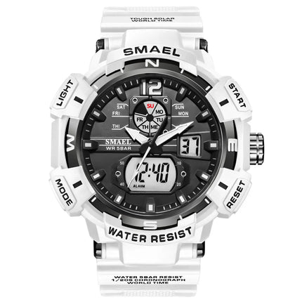 Sport Watch SMAEL Waterproof Watches Quartz Movement Digital LED Back Light Stopwatch Alarm Clock 8045 Men's Watches Military