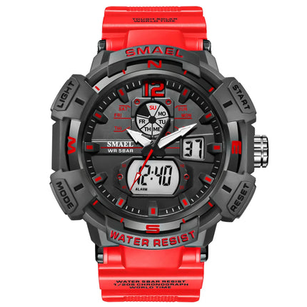 Sport Watch SMAEL Waterproof Watches Quartz Movement Digital LED Back Light Stopwatch Alarm Clock 8045 Men's Watches Military