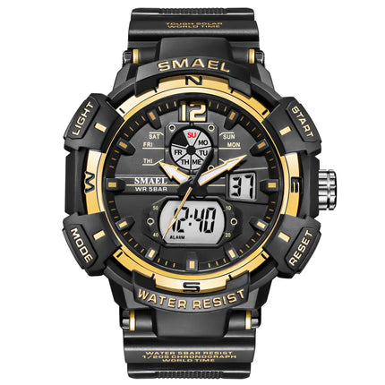 Sport Watch SMAEL Waterproof Watches Quartz Movement Digital LED Back Light Stopwatch Alarm Clock 8045 Men's Watches Military