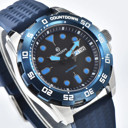 PARNSRPE 44MM watches for man luxury NH36A man watches automatic diving watch Bracelet 3.8 Crown sapphire crystal Luminous point