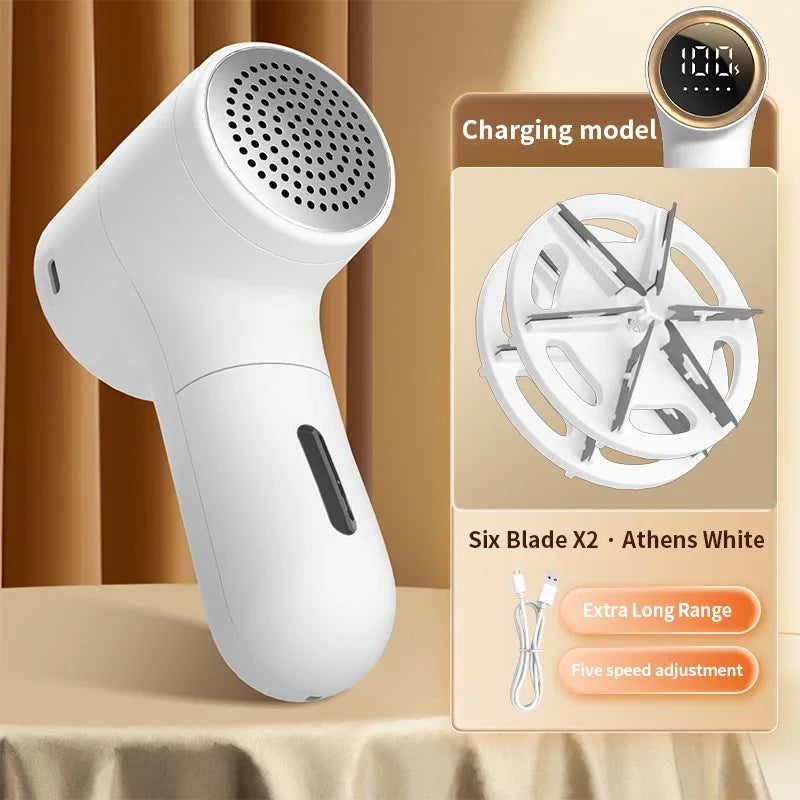 Electric Lint Remover USB Rechargeable Intelligent Digital Display Hairball Trimmer Portable Clothes Shaver 5 Gear Razor