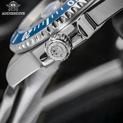 ADDIESDIVE AD2054 Watch For Men Ceramic Bezel reloj hombre 20Bar Waterproof 316L Stainless Steel C3 Super Luminous Quartz Watch