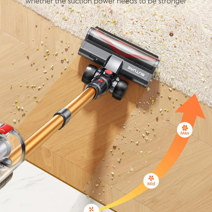BUTURE 500W 48Kpa Suction Power Handheld Cordless Wireless Vacuum Cleaner for Home Appliance 1.5L Dust Cup Removable Battery