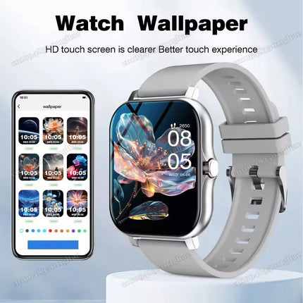 Smart Watch For Android IOS Watches 2.01inch HD Display Bluetooth Call Message Alert Music Sports Mode Smartwatch Men Women Gift
