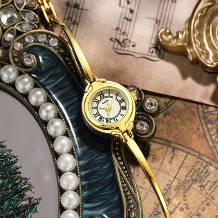Fashion GEDI Top Brand Luxury Advanced Hand Compact Retro Bracelet Style Women's Simple High Beauty Strap Quartz Wrist Watches