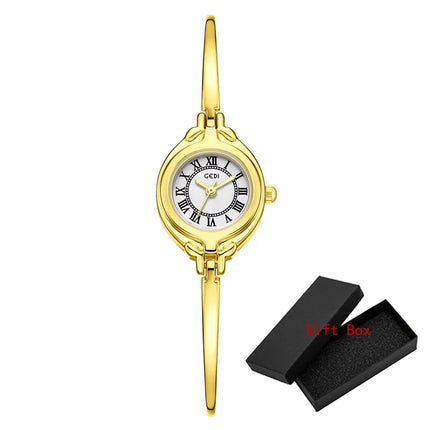 Fashion GEDI Top Brand Luxury Advanced Hand Compact Retro Bracelet Style Women's Simple High Beauty Strap Quartz Wrist Watches