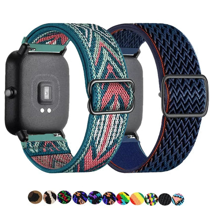 Elastic strap For Amazfit GTS 4/GTR 4/3/2 Mini/Pro/stratos/Balance Sport 20mm/22mm Watch band Amazfit bip 5-bip 3 pro-U-S-lite