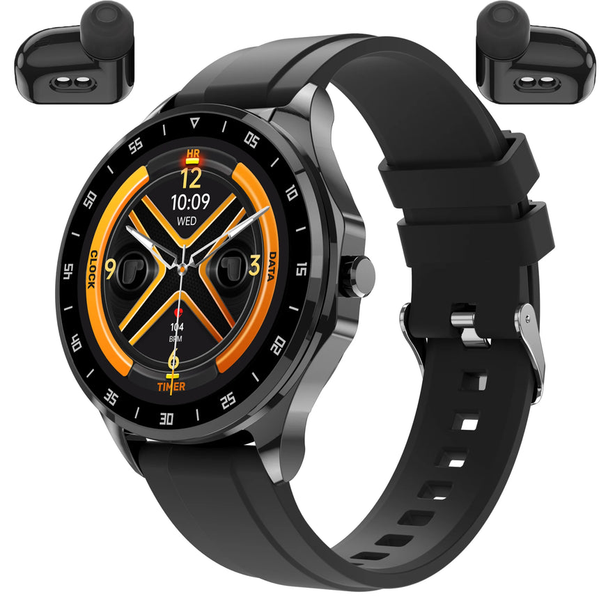 New TWS Noise Reduction Headset Blue Tooth Call Smartwatch Heart Rate Sports Waterproof Headphone Watches 2 In 1 Smart Watch NFC