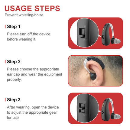 Enlarged hearing health earphones enhance ear sound protection for the elderly with hearing loss and tinnitus For Hearing Aid