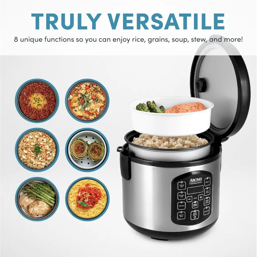 Professional Digital Rice Cooker Multicooker 4-Cup Uncooked 8-Cup Cooked Steamer Slow Cooker Oatmeal Cooker STS Auto Keep Warm