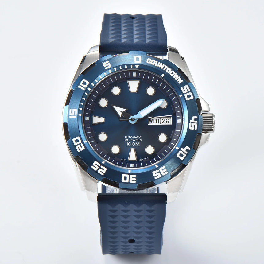 PARNSRPE 44MM watches for man luxury NH36A man watches automatic diving watch Bracelet 3.8 Crown sapphire crystal Luminous point