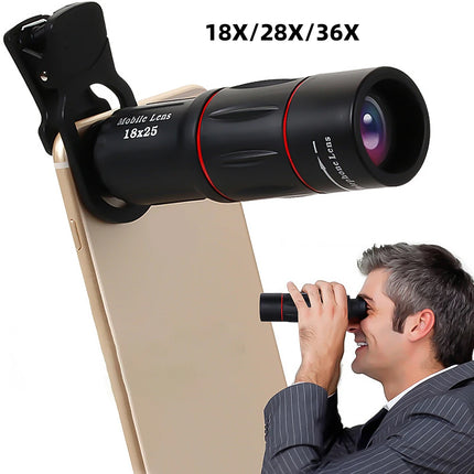 18/28/36X Phone Camera Lens Universal Smartphone Zoom Monocular Telescope Phone Camera Telephoto Lens for IPhone for Samsung