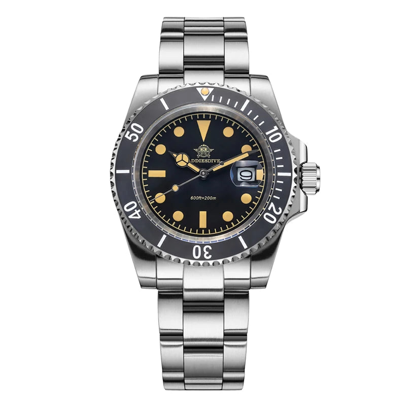 ADDIESDIVE AD2054 Watch For Men Ceramic Bezel reloj hombre 20Bar Waterproof 316L Stainless Steel C3 Super Luminous Quartz Watch