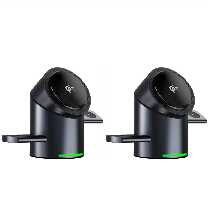 New Truly Qi2 3In1 15W Magnetic Touch Button Wireless Charger for Iphone Android IOS Phones Smart Watches Fast Charging Station