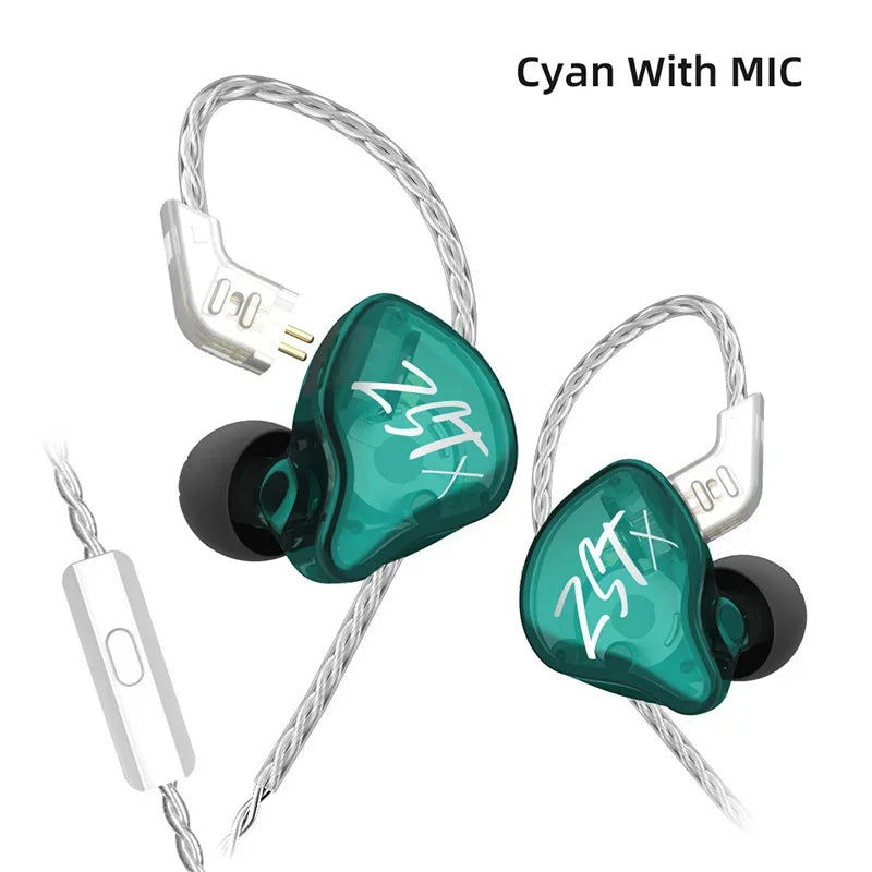 KZ ZSTX 1BA 1DD Hybrid Driver in-ear Earphone Noise Cancelling Headset Hifi Music Earbuds Replaceable Cable KZ ZST X ZSX ZSNPRO