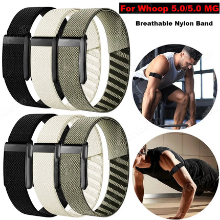 Adjustable Breathable Nylon Strap For Whoop 5.0/5.0 MG Resistant Bicep Band Replacement  Smart Watch Bracelet for Whoop 5.0MG