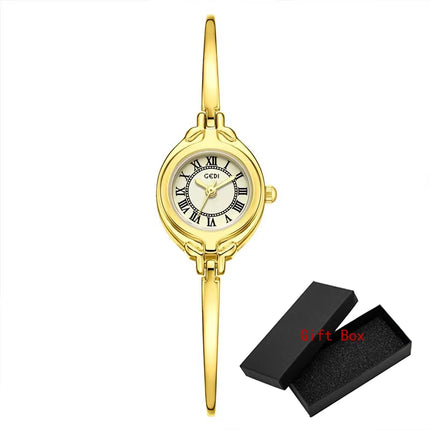 Fashion GEDI Top Brand Luxury Advanced Hand Compact Retro Bracelet Style Women's Simple High Beauty Strap Quartz Wrist Watches