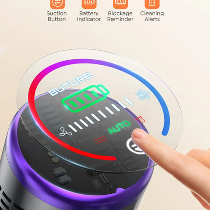 BUTURE 500W 48Kpa Suction Power Handheld Cordless Wireless Vacuum Cleaner for Home Appliance 1.5L Dust Cup Removable Battery