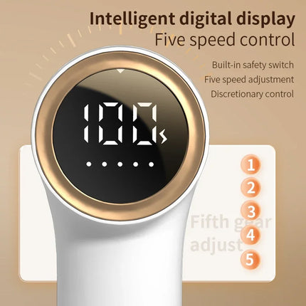 Electric Lint Remover USB Rechargeable Intelligent Digital Display Hairball Trimmer Portable Clothes Shaver 5 Gear Razor