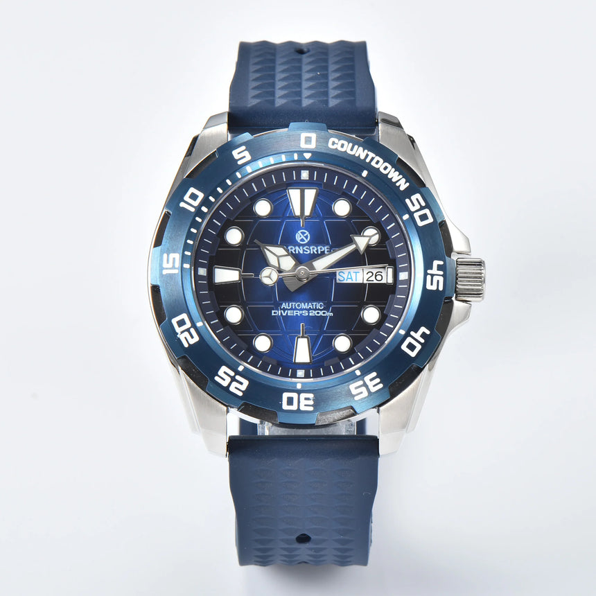 PARNSRPE 44MM watches for man luxury NH36A man watches automatic diving watch Bracelet 3.8 Crown sapphire crystal Luminous point