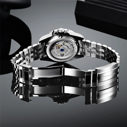 PAGANI DESIGN New 40MM Men's GMT Watch Luxury Sapphire Automatic Mechanical Hand Stainless Steel 100M Waterproof Watch
