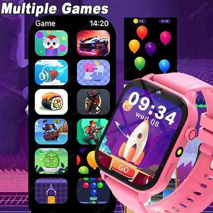 100+ Game SmartWatch Kid Child HD Screen Lighting Music Smart Watch Boy Girl Gift Children Smartwatch For IOS Android 2025 New