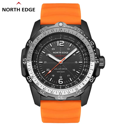 NORTH EDGE EVOQUE 2 Men Digital Military Watch Solar Power Environmental Men's Sport Wristwatch Luminous Watches Waterproof 50M