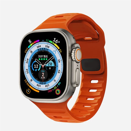 Silicone Strap For Apple Watch ultra Band 44mm 49mm 45mm 42mm 40mm 41mm 38mm sport correa bracelet iwatch Series 7 6 3 4 5 se 8