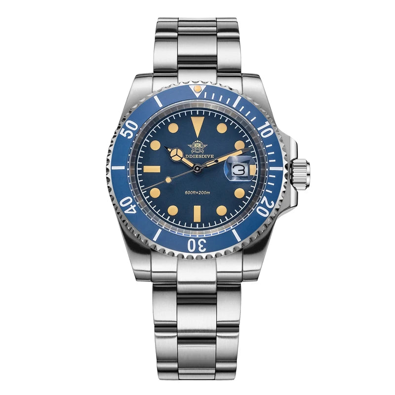 ADDIESDIVE AD2054 Watch For Men Ceramic Bezel reloj hombre 20Bar Waterproof 316L Stainless Steel C3 Super Luminous Quartz Watch
