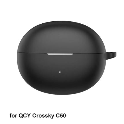 Anti-fall Earphone Case with Carabiner Dustproof Earbuds Cover Silicone Anti Scratch Charging Box Shell for QCY Crossky C50