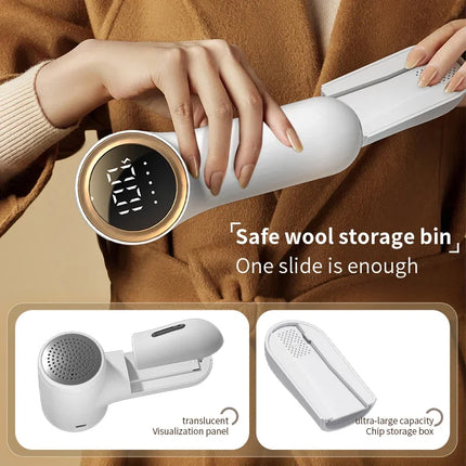 Electric Lint Remover USB Rechargeable Intelligent Digital Display Hairball Trimmer Portable Clothes Shaver 5 Gear Razor