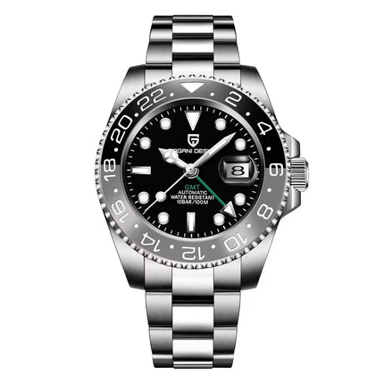 PAGANI DESIGN New 40MM Men's GMT Watch Luxury Sapphire Automatic Mechanical Hand Stainless Steel 100M Waterproof Watch