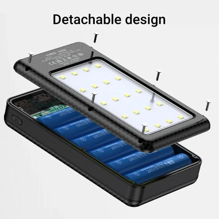 P6 Dual USB Type C Power Bank Shell 5V 10W DIY Shell 18650 Holder Cases Detachable Battery Storage Box With camping lights