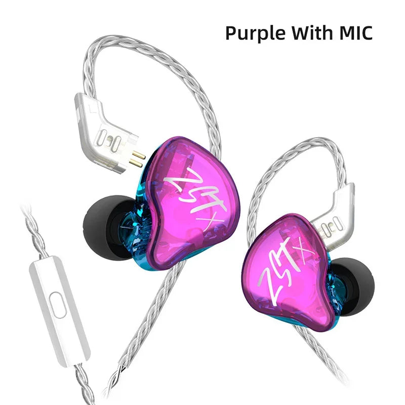 KZ ZSTX 1BA 1DD Hybrid Driver in-ear Earphone Noise Cancelling Headset Hifi Music Earbuds Replaceable Cable KZ ZST X ZSX ZSNPRO