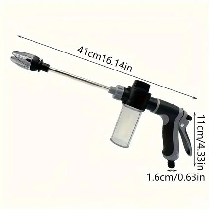 Portable High-Pressure Water Gun Adjustable Metal Cleaning Car Wash Machine Garden Watering Hose Nozzle Sprinkler Foam Water Gun