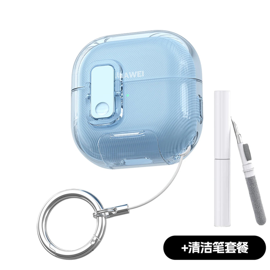 For Huawei freeclip2 Transparent Crystal Wireless Bluetooth Earphone Case Soft TPU Clear Switch Lock Cover For freeclip 2 case