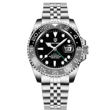 PAGANI DESIGN New 40MM Men's GMT Watch Luxury Sapphire Automatic Mechanical Hand Stainless Steel 100M Waterproof Watch