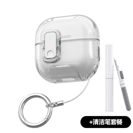 For Huawei freeclip2 Transparent Crystal Wireless Bluetooth Earphone Case Soft TPU Clear Switch Lock Cover For freeclip 2 case