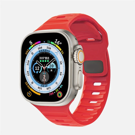 Silicone Strap For Apple Watch ultra Band 44mm 49mm 45mm 42mm 40mm 41mm 38mm sport correa bracelet iwatch Series 7 6 3 4 5 se 8