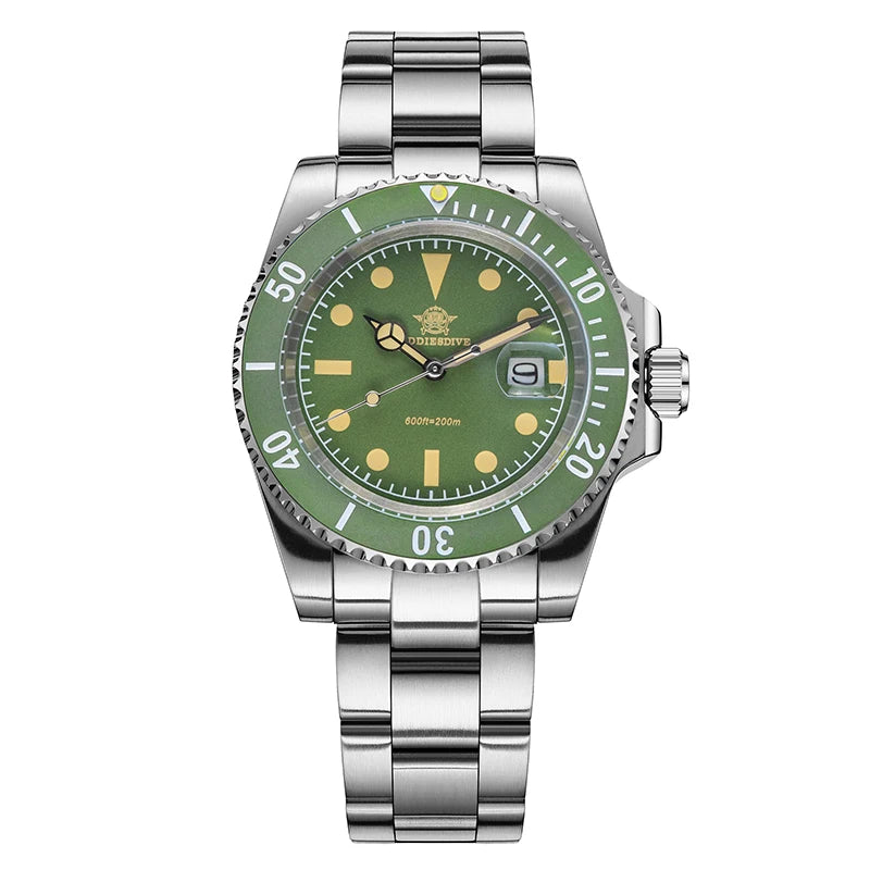 ADDIESDIVE AD2054 Watch For Men Ceramic Bezel reloj hombre 20Bar Waterproof 316L Stainless Steel C3 Super Luminous Quartz Watch