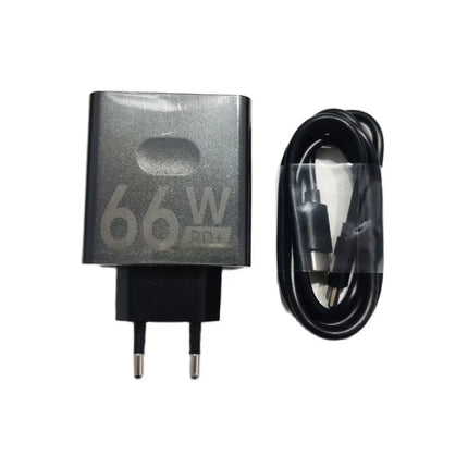 For Oukitel WP21 Cell Phone 66W Fast Charger EU Power Adapter+Type-C USB Cable Data Line For Oukitel WP21 Ultra
