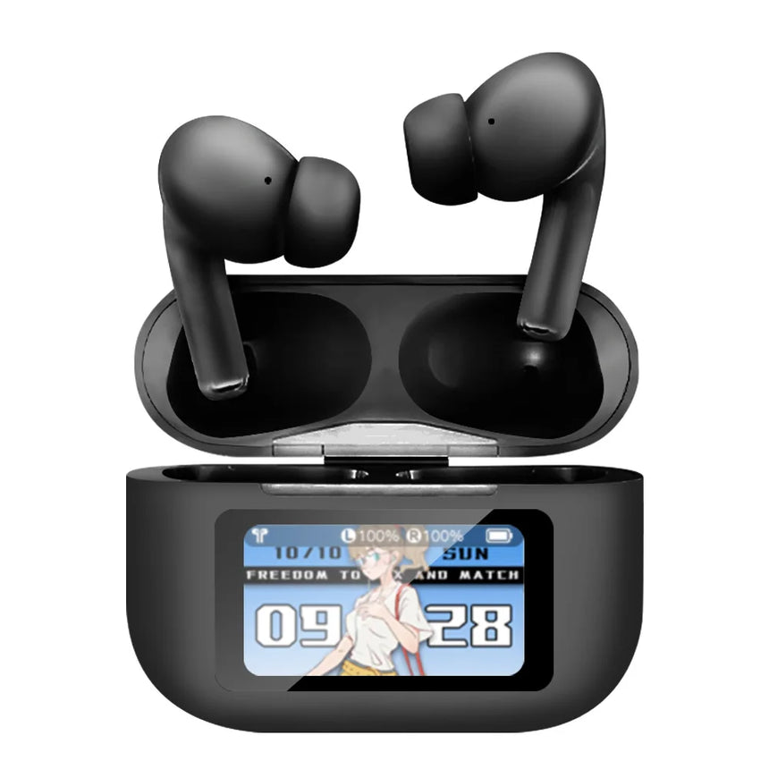 ERAZER AI Translator Wireless Bluetooth Earphones LCD Touch Screen Sports Headphones Hifi Stereo Sound Game Low Latency Earbuds
